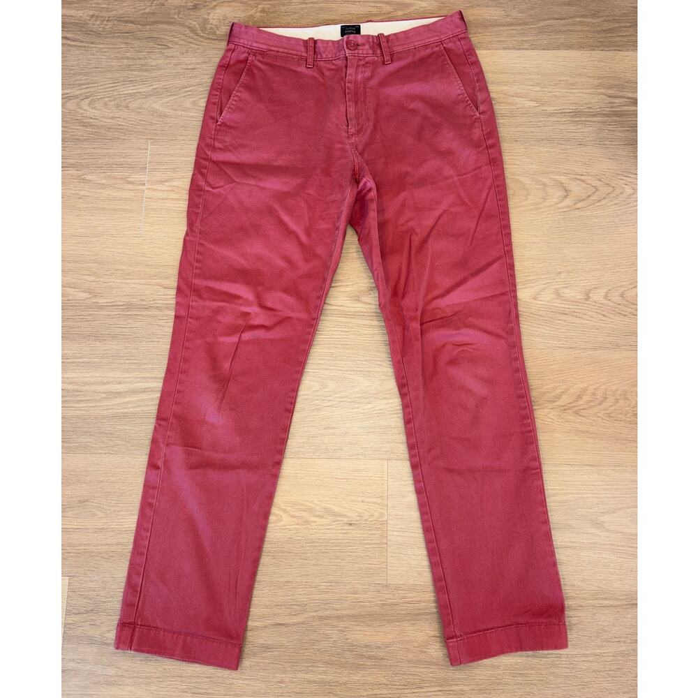 J. Crew 770 straight muted red pants mens size waist 32 length 32